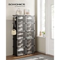 Miniatyrbillede 10 af 10: Rootz 10 rum sort opbevaringshylde - Organiseringsstativ - Plastikhylder - ABS-plastik - Stålramme - 32cm x 165cm x 125cm