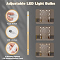 Miniatyrbillede 4 af 9: Rootz Justerbart LED-lys Toiletbord - Toiletbord - Makeup Station - Lysstyrkekontrol - Rigelig opbevaring - Holdbar bygning - 80 cm x 132,5 cm x 39,5