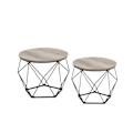 Miniatyrbillede 1 af 4: Rootz 2 -stykke sofabord sæt - sideborde - Accentborde - Rumbesparende design - 50 cm x 40 cm & 40 cm x 36 cm