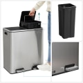 Miniatyrbillede 5 af 6: Rootz skraldespand - Soft Close-funktion - Ideel affaldsbeholder - Badeværelsesaffald - Perfekt design - Høj kvalitet - Indvendig spand - 60 liter - R