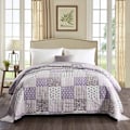 Miniatyrbillede 2 af 9: Rootz Luxurious Patchwork sengetæppe - Dyne - Dyne - Vendbart design - Kan maskinvaskes - Holdbar polyester - Fås i flere størrelser (150x200cm, 170x2