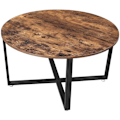 Pikkukuva 1 / 7: Rootz Pyöreä sohvapöytä - Teollinen tyyli - Sivupöytä - Cocktailpöytä - 88 x 88 x 47 cm