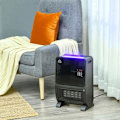 Miniatyrbillede 2 af 5: Rootz Heater - Heater Electric - 2 In 1 Fan Heater - Heater Med Fjernbetjening - 2000W Med GS ABS - Sort - 33 X 21 X 49,5 Cm