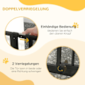 Miniatyrbillede 4 af 10: Rootz Pet Safety Door Guard - Pet Gate - Hundeport - Dobbelt låsemekanisme - 145 cm x 76 cm - Stål og ABS - Justerbar bredde - Sort