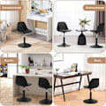 Miniatyrbillede 5 af 8: Rootz Barstol - Taburetsæt - Roterende sæde - Justerbar højde - PU-materiale - Elegant design - 41cm x 61-73cm x 39cm