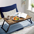 Miniatyrbillede 2 af 9: Rootz Laptop Bord - Laptop Stand - Notebook Bord - Morgenmadsbakke - Foldbare ben - Højdejusterbar - Op til 14,3 tommer - Brun - Sort - 71 x 35 x 23 c