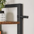 Miniatyrbillede 7 af 9: Rootz Hjørneskab - Reol - Hylde - Metal - Forarbejdet træ - Brun - Sort - 30 x 30 x 150 cm