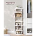 Miniatyrbillede 3 af 8: Rootz spånplade skostativ - Hvid skoholder - Opbevaringsstativ - Robust konstruktion - Nem montering - Pladsbesparende - 30 cm x 26,4 cm x 110,4 cm