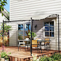 Miniatyrbillede 9 af 10: Rootz vægmonteret have pergola - pavillon - udendørs skygge struktur - vandbestandig - 248 cm x 298 cm x 200/250 cm - Forbedre udendørs ophold