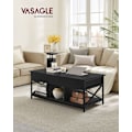 Miniatyrbillede 2 af 7: Rootz Antracit Grå-Sort Sofabord - Spånplade Stål - Stuebord - Moderne Bord - Robust konstruktion - 60cm x 120cm x 62cm