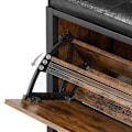 Pikkukuva 4 / 7: Rootz Vintage ruskea-musta kenkäpenkki - sisäänkäynnin järjestäjä - säilytyspenkki - lastulevy- ja teräsrakenne - 80 cm x 30 cm x 51 cm - Max. Kantavu