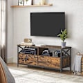 Miniatyrbillede 2 af 8: Rootz TV Stand - Mediekonsol - Moderne TV Stand - Hjørne TV Stand - TV Bord - Spånplade/Stål - Vintage Brun-Sort - 120 x 40 x 50 cm