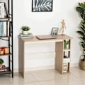 Miniatyrbillede 2 af 11: Rootz Desk - Bookshelf - Computer Desk - Office Table - Nature/White - 100 x 44 x 74 cm
