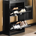 Miniatyrbillede 7 af 7: Rootz Skoskab med 2 klapper - Skovipper - Skoopdeler - Robust konstruktion - Kan monteres på væggen - Pladsbesparende design - 53cm x 82cm x 24cm