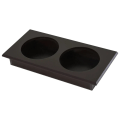 Miniatyrbillede 5 af 5: Rootz foderstation - 2 foderskåle i rustfrit stål - Skjult opbevaring - Hvid + Sølv - 60 cm x 30 cm x 41 cm