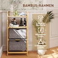 Miniatyrbillede 7 af 11: Rootz Bambus vaskeri - Tøjarrangør - Opbevaringsløsning - Rumbesparelse - 44W x 34d x 96H cm