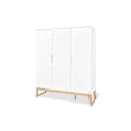 Miniatyrbillede 11 af 11: Rootz Nursery Bridge 3 -stykke sæt - barneseng, skiftende enhed, garderobe - alsidig design - holdbar MDF, aske træ - barneseng: 150x76x94 cm, gardero