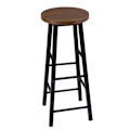 Miniatyrbillede 5 af 10: Rootz Industriel Barstol - Bordskammel - Metal- og træskammel - Robust konstruktion - Alsidig brug - Gulvbeskyttelse - Sædehøjde 71 cm, sædediameter 3