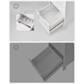 Miniatyrbillede 4 af 7: Rootz Sideskab - Kommode - Opbevaringsorganisator - Funktionelt design - Robust udførelse - Pladsbesparende - 30 cm x 82 cm x 30 cm - Hvid - MDF-plade