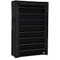 Miniatyrbillede 1 af 6: Rootz Skostativ - Skoskab - 10 niveauer - Stof - 40 par sko - Sort - 88 x 28 x 160 cm