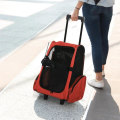 Pikkukuva 2 / 8: Rootz Dog Carrier - Lemmikkien reppu - 2-in-1 -malli - Jatkettava kahva - Sivutaskut - Punainen - 42 x 25 x 55 cm