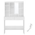 Miniatyrbillede 2 af 10: Rootz White Toiletbord - Spånplader - Makeup Skrivebord - Opbevaringsorganer - 40 cm x 90 cm x 144,7 cm - 31,6 kg - 100 kg Belastningskapacitet