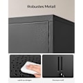 Miniatyrbillede 6 af 9: Rootz stålmetalskab - Opbevaringsorganisator - Sort - Justerbare hylder - Heavy Duty - 40cm x 80cm x 90cm