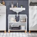 Miniatyrbild 3 av 7: Rootz Diskbänk Underskåp - Badrumsskåp - Förvaring under diskbänk - Justerbar hylla - Tippskydd - MDF-konstruktion - 60cm x 60cm x 30cm