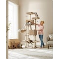 Miniatyrbillede 2 af 5: Rootz Stort Kradsestolpe - Kattetræ - Kradser i flere niveauer - Spånplade Plys Sisal - 60 cm x 50 cm x 206 cm