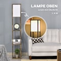 Miniatyrbillede 5 af 11: Rootz gulvlampe med hylder - trægulvlampe - stående lampe - stilfuld opbevaring - 26 x 26 x 160 cm