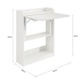 Miniatyrbillede 5 af 7: Rootz sammenklappeligt skrivebord - Computerbord - Arbejdsbord - Multifunktionelt, pladsbesparende, sikkert låsedesign - Hvid - 64 cm x 82 cm x 58 cm