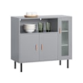 Miniatyrbillede 1 af 8: Rootz Moderne køkkenskab - Skænk - Entreskab - Kommode - MDF og metalkonstruktion - Justerbare hylder - Anti-Tip Design - 80cm x 75cm x 35cm
