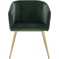 Miniatyrbild 4 av 9: Rootz Velvet Dining Chair - Elegant Stol - Bekväma sittplatser - Ergonomisk design, hållbar konstruktion, Snygg mångsidighet - 76,5 cm x 43 cm x 41 cm