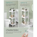 Miniatyrbild 3 av 7: Rootz White Storage Cart - Rullvagn - Utility Cart - MDF och bambu - Lätt - Rymlig - Enkel montering - 20cm x 30cm x 80cm