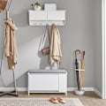 Miniatyrbillede 4 af 7: Rootz skoskab med bænk - Skoorganisator - Opbevaringsbænk - Komfortable siddepladser - Alsidig opbevaring - Holdbar MDF og metalkonstruktion - 82 cm x
