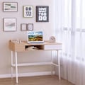 Miniatyrbillede 3 af 11: Rootz Skrivebord - Skrivebord - Computerbord - Hvid/Naturlig - 100 cm x 55 cm x 81,5 cm