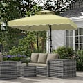 Miniatyrbild 2 av 11: Rootz Parasols Paraply - Cantilever Paraply - Dekorativ kant - Ventilationskapell - Offset design - Paraplytak - Metall-polyester - Beige - 2,4x2,4x2,
