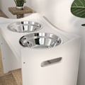 Miniatyrbillede 9 af 10: Rootz PawHut justerbar foderstation - Holdbar foder til kæledyr - Stilfuldt hundeskålstativ - Ergonomisk design - Nem at rengøre - 54 cm x 31,5 cm x 4