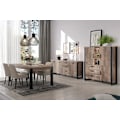 Miniatyrbillede 7 af 7: Rootz Cozy Highboard - Storage Cabinet - Wardrobe - Sideboard - Dresser - Credenza - Buffet - Brown - 138x155x45cm