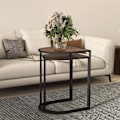 Miniatyrbillede 8 af 10: Rootz 2 -stykke sofabord sæt - sideborde - natkonsoller - metalramme - rumbesparende - 45x38x58 cm & 41x32x52cm