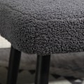 Miniatyrbillede 8 af 10: Rootz skammel - Fodstøtte - Osmannisk - Cashmere-look stof - Accent Stol - 42cm x 42cm x 47cm - Mørkegrå - Stålben - 10cm Pude