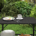 Miniatyrbillede 7 af 8: Rootz Campingbord - Picnicbord - Udendørs køkkenskab - Øget opbevaring - Kompakt og bærbar - Holdbar konstruktion - 126cm x 44cm x 80cm - Sort