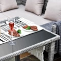 Miniatyrbillede 5 af 6: Rootz Sofasæt - Rattan Sædesæt - Havemøbelsæt - Spisebord - Metal - Grå/Cream