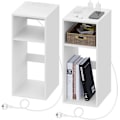 Miniatyrbillede 1 af 9: Rootz sengebord med strømskinne - Natbord - Ladestation - Opbevaringsplads - 25 cm x 60 cm x 30 cm