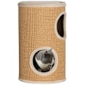 Miniatyrbillede 6 af 6: Rootz Cat Tower Barrel - Multi-Level Cat Activity Center - Ridsestolper - Plys polstrede hjørner - Sisal Udvendig - Brun & Beige - 35 cm x 60 cm