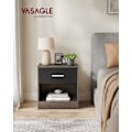 Miniatyrbillede 2 af 6: Rootz spånplade sidebord - Maroon Ink Black - Sengebord - Natbord - Robust konstruktion - Nem montering - 28cm x 39cm x 41cm