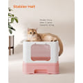 Miniatyrbillede 5 af 7: Rootz Cat kattebakkesæt - Kitty Toilet - Affaldsspand - PP & PC Materiale - Letvægts - Nem at rengøre - 54,3 cm x 42,5 cm x 37,8 cm