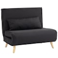 Miniatyrbillede 10 af 10: Rootz Sovesofa - Cabriolet sofa - Futon - Blødt stof - Fleksibelt ryglæn - 94 cm x 78 cm x 80 cm - Cremehvid - Nem montering