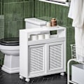 Miniatyrbillede 2 af 9: Rootz Opbevaringsskab til badeværelse - Smalt skab - Slank pladsbesparende - Justerbar hylde - 20x70x65cm - MDF - Opbevaring af toiletpapir