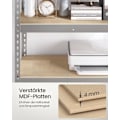 Pikkukuva 8 / 9: Rootz 2 Set Heavy Dut -hylly - tukeva säilytysyksikkö - teollisuushyllyt - Max -kuorma 875 kg - hopeateräs ja mdf - 30 cm x 75 cm x 150 cm